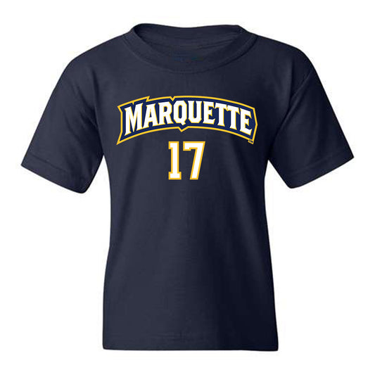 Marquette - NCAA Women's Volleyball : Natalie Ring - Navy Replica Shersey Youth T-Shirt