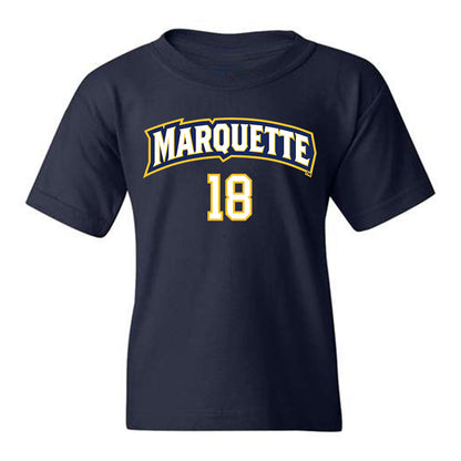 Marquette - NCAA Women's Volleyball : Morgan Daugherty - Navy Replica Shersey Youth T-Shirt