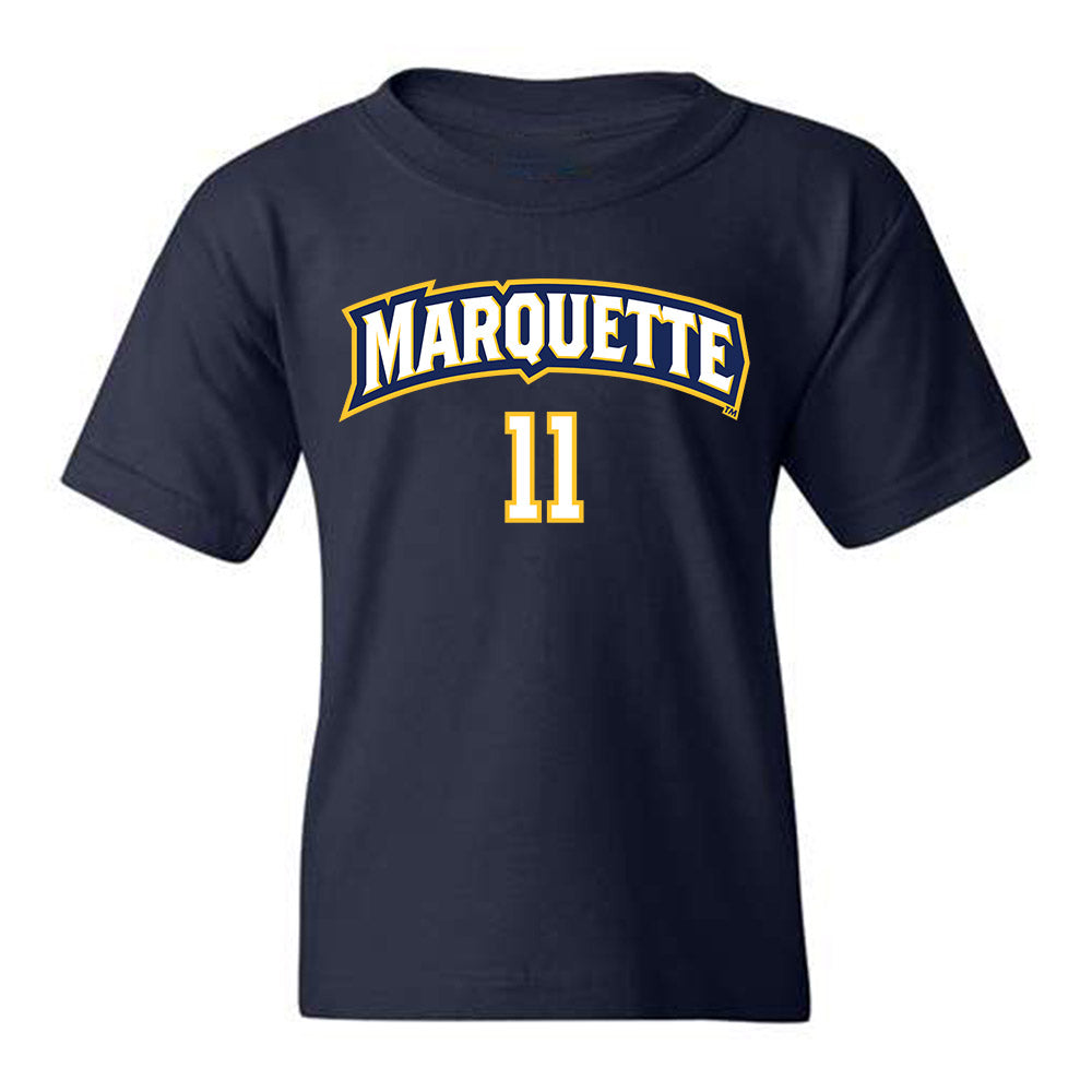 Marquette - NCAA Women's Volleyball : Jadyn Garrison - Navy Replica Shersey Youth T-Shirt