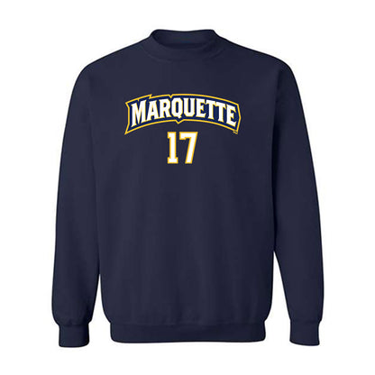 Marquette - NCAA Women's Volleyball : Natalie Ring - Navy Replica Shersey Sweatshirt