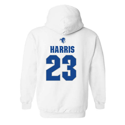 Seton Hall - NCAA Men's Basketball : Jaquan Harris - Hooded Sweatshirt Classic Shersey