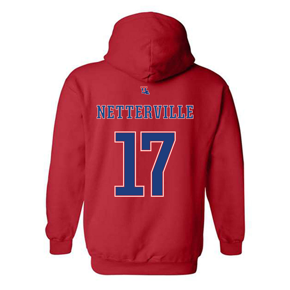 LA Tech - NCAA Baseball : Slade Netterville - Hooded Sweatshirt Sports Shersey