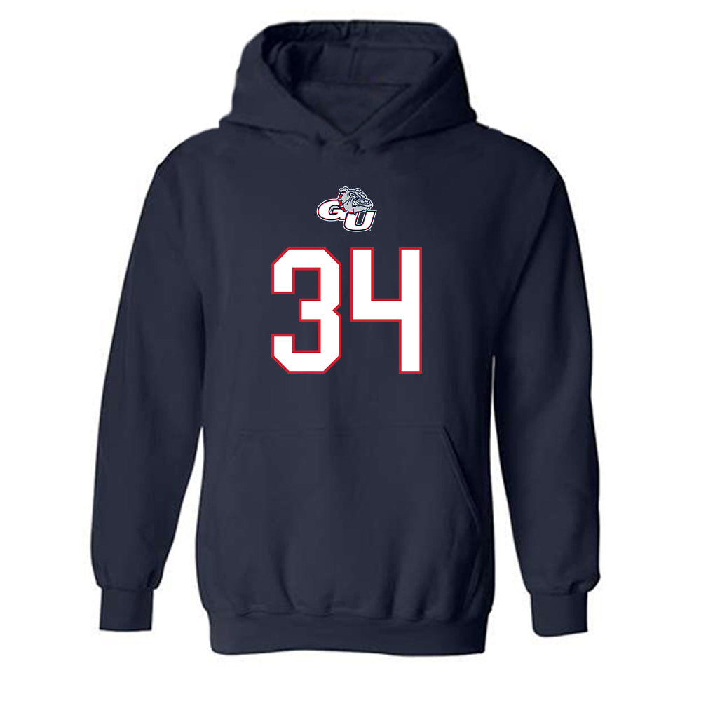 Gonzaga - NCAA Men's Basketball : Braden Huff - Hooded Sweatshirt Classic Shersey