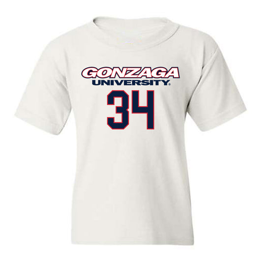 Gonzaga - NCAA Men's Basketball : Braden Huff - Youth T-Shirt Classic Shersey
