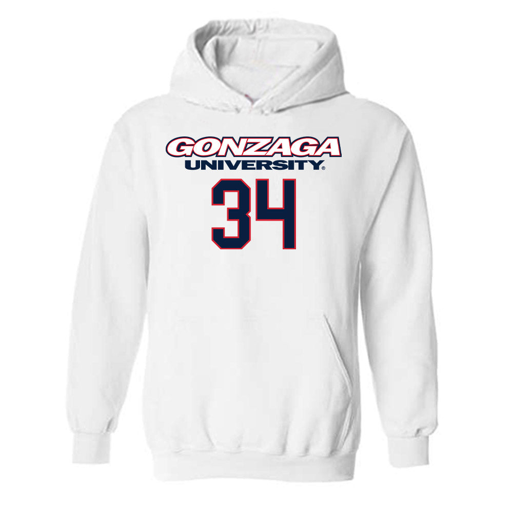 Gonzaga - NCAA Men's Basketball : Braden Huff - Hooded Sweatshirt Classic Shersey