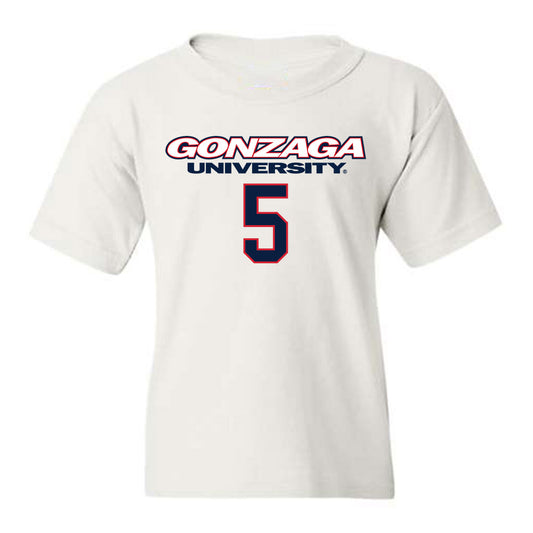 Gonzaga - NCAA Women's Basketball : Maud Huijbens - Youth T-Shirt Classic Shersey