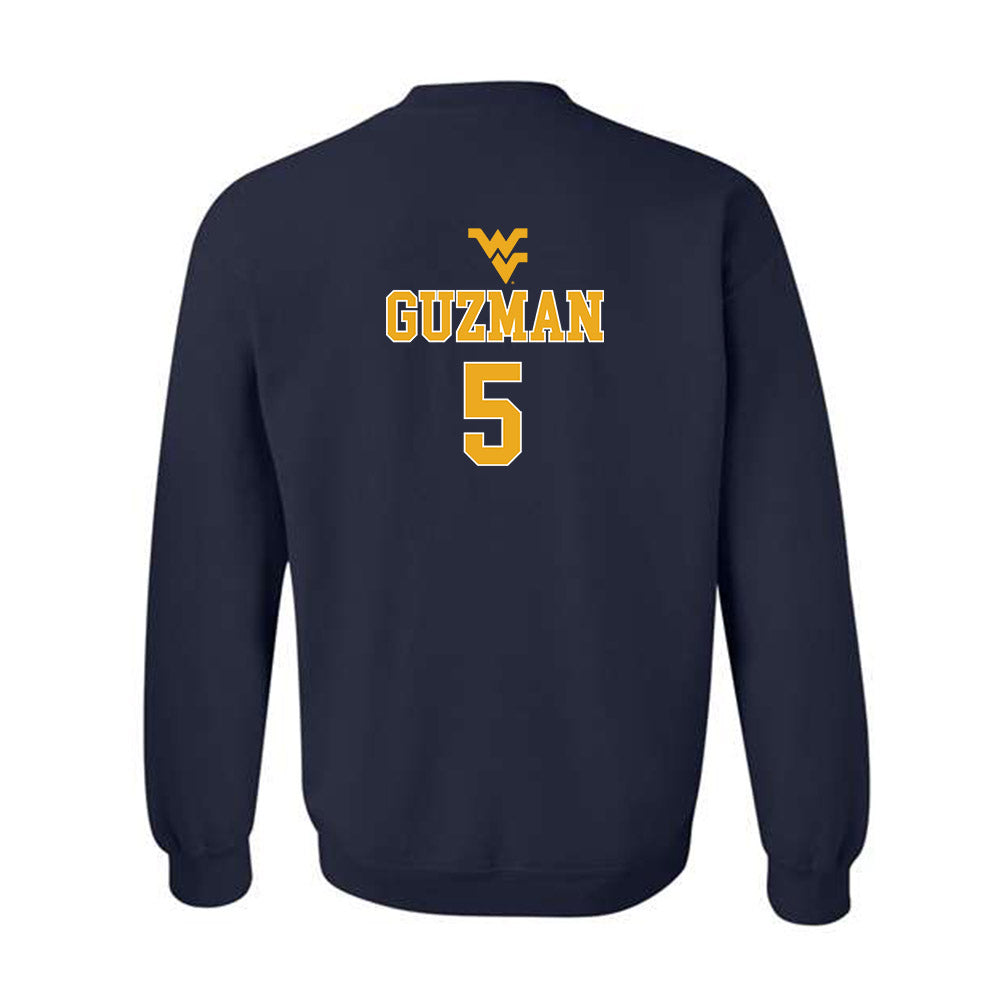 West Virginia - NCAA Baseball : Armani Guzman - Crewneck Sweatshirt Sports Shersey