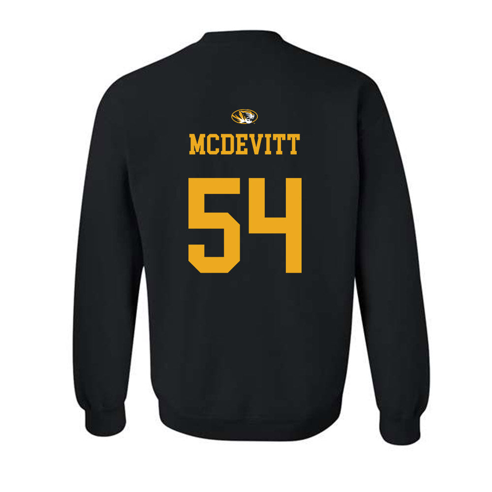 Missouri - NCAA Baseball : Josh McDevitt - Crewneck Sweatshirt Sports Shersey