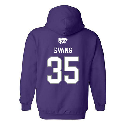 Kansas State - NCAA Baseball : Andrew Evans - Hooded Sweatshirt Sports Shersey