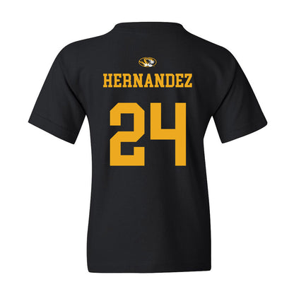 Missouri - NCAA Baseball : Jedier Hernandez - Youth T-Shirt Sports Shersey