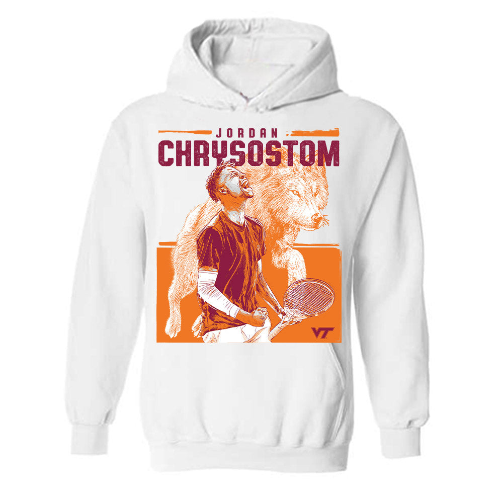 Virginia Tech - NCAA Men's Tennis : Jordan Chrysostom Hooded Sweatshirt