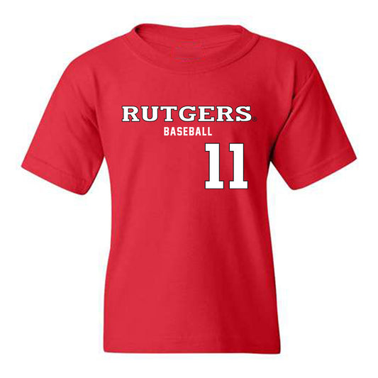 Rutgers - NCAA Baseball : Donovan Zsak - Youth T-Shirt Classic Shersey