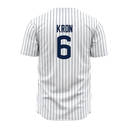 UConn - NCAA Baseball : Drew Kron - Baseball Jersey White