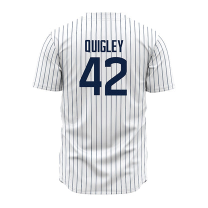 UConn - NCAA Baseball : Stephen Quigley - Baseball Jersey White