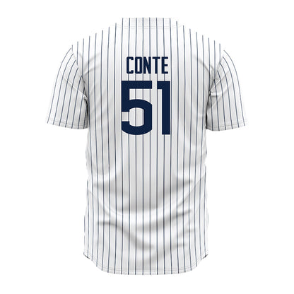 UConn - NCAA Baseball : Giovanni Conte - Baseball Jersey White