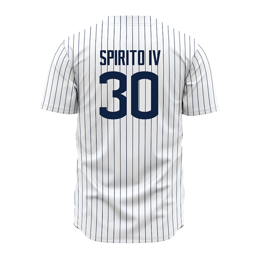 UConn - NCAA Baseball : Frank Spirito IV - Baseball Jersey White