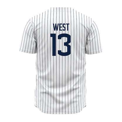 UConn - NCAA Baseball : Charlie West - Baseball Jersey White
