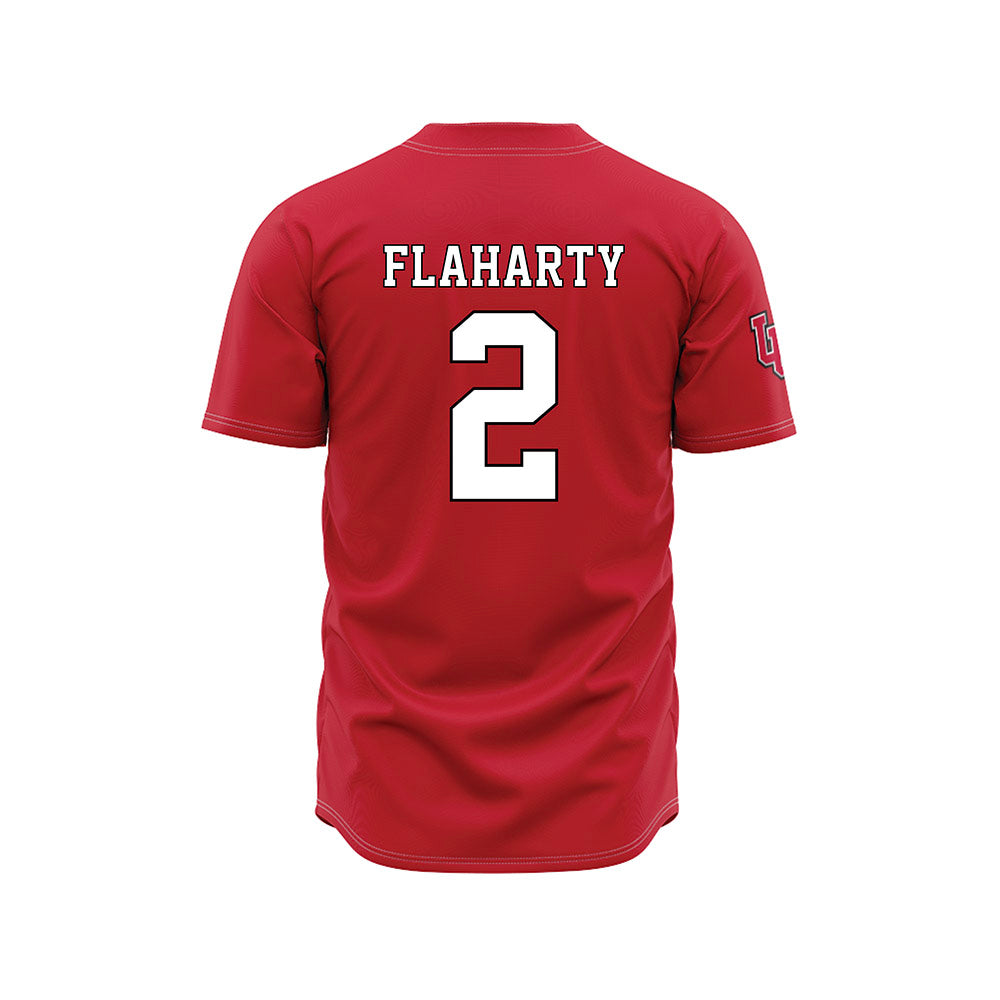 Utah - NCAA Baseball : Matt Flaharty - Baseball Jersey Red