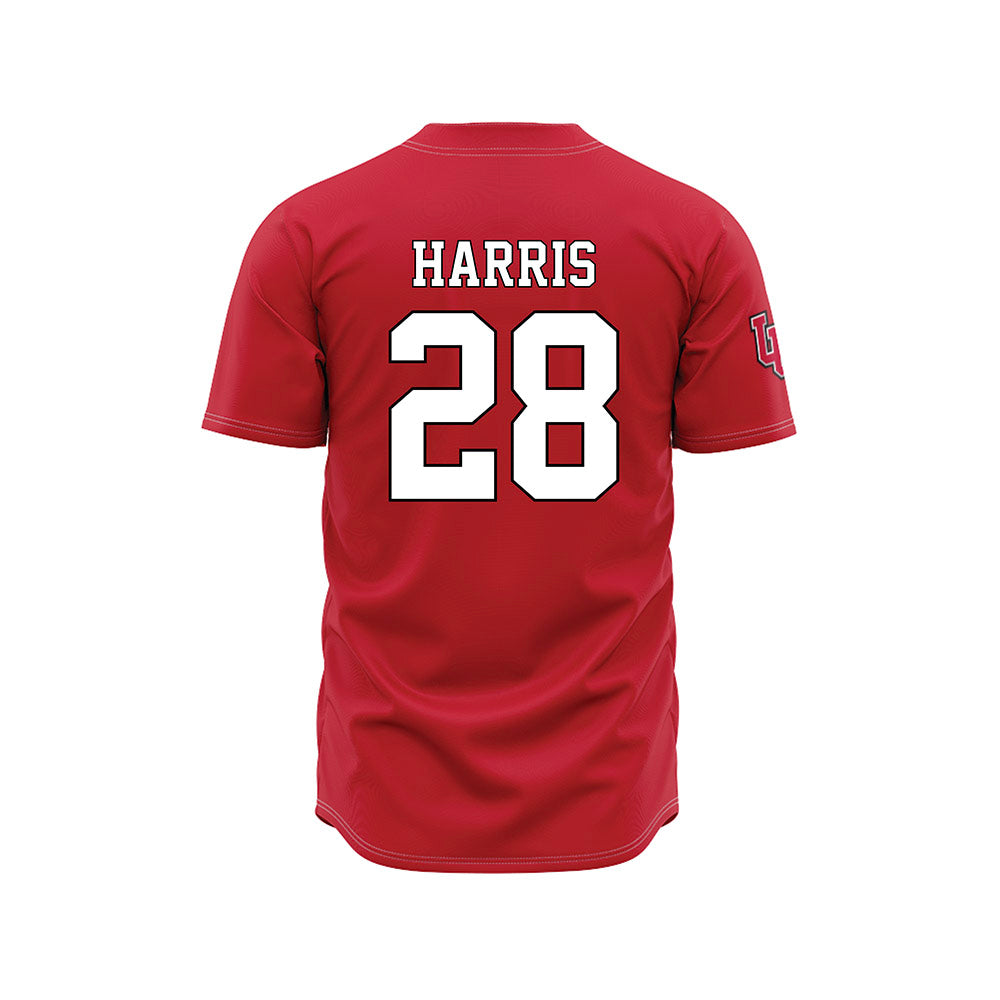 Utah - NCAA Baseball : Jaden Harris - Baseball Jersey Red