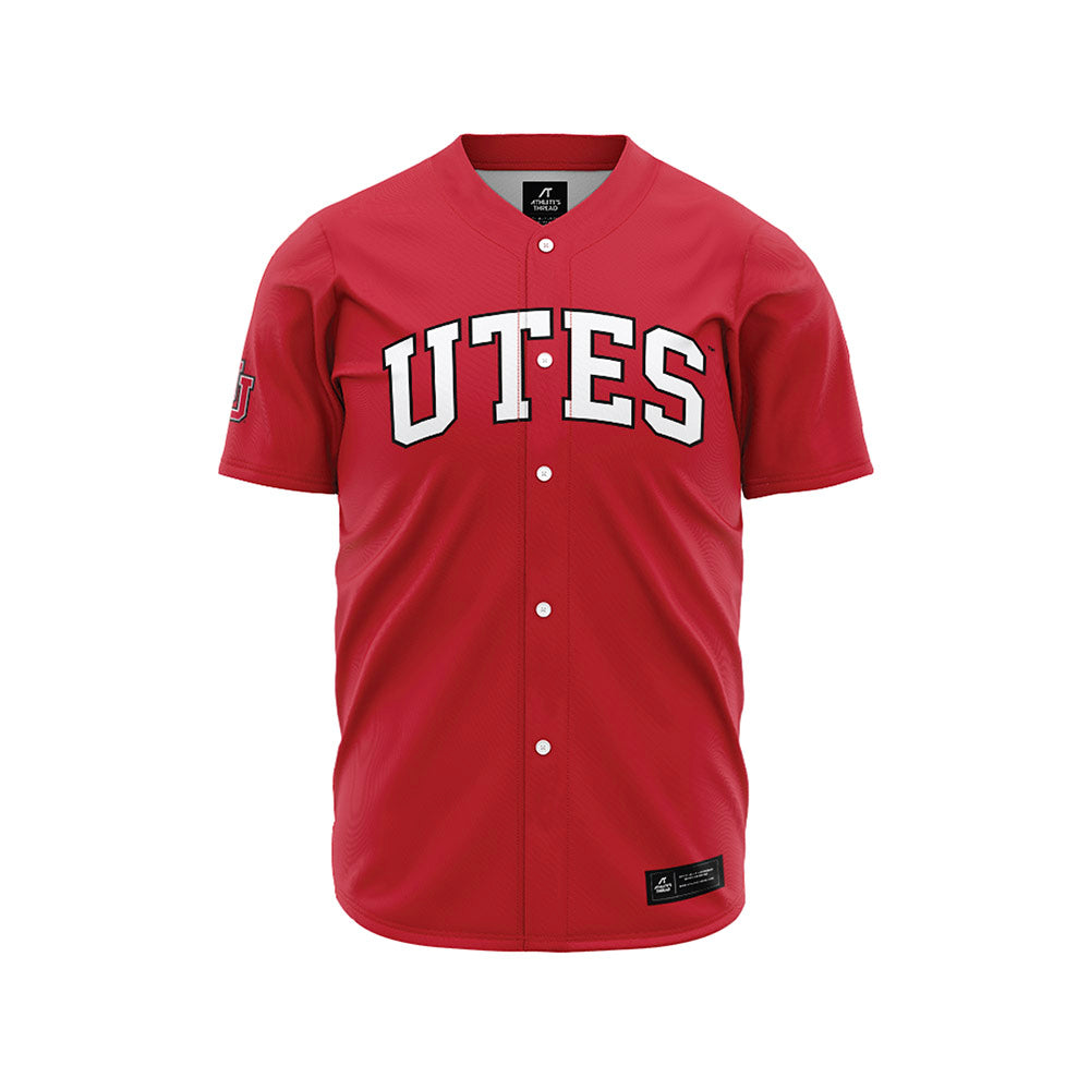 Utah - NCAA Baseball : Landon Frei - Baseball Jersey Red