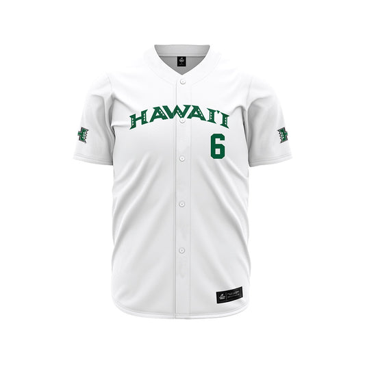 Hawaii - NCAA Baseball : Zach Losey White Jersey