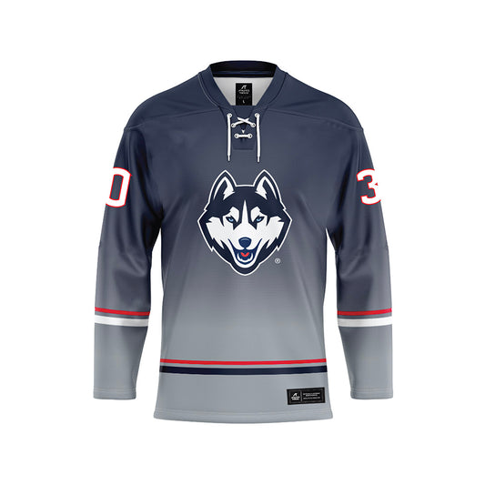 UConn - NCAA Men's Ice Hockey : Arsenii Sergeev Wolf Grey Jersey