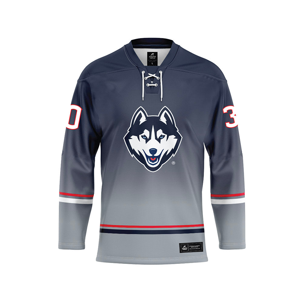 UConn - NCAA Men's Ice Hockey : Arsenii Sergeev Wolf Grey Jersey