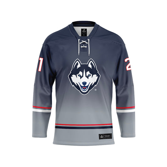 UConn - NCAA Men's Ice Hockey : Nick Capone Wolf Grey Jersey