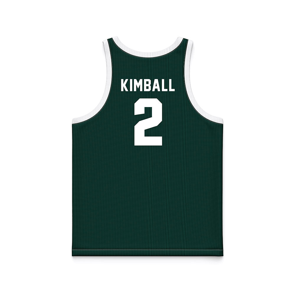Michigan State - NCAA Women's Basketball : Abbey Kimball - Green Basketball Jersey