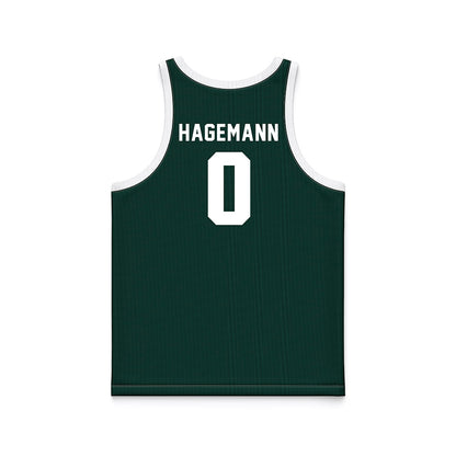 Michigan State - NCAA Women's Basketball : Damiya Hagemann - Green Basketball Jersey