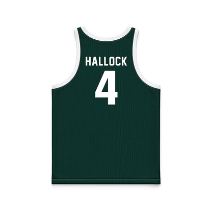 Michigan State - NCAA Women's Basketball : Theryn Hallock - Green Basketball Jersey