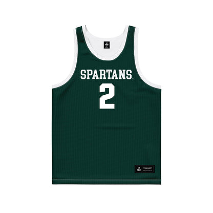 Michigan State - NCAA Women's Basketball : Abbey Kimball - Green Basketball Jersey