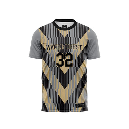 Wake Forest - NCAA Men's Soccer : Garrison Tubbs Pattern Black Jersey