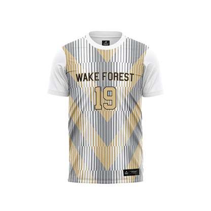 Wake Forest - NCAA Men's Soccer : Cristian Escribano Pattern White Jersey