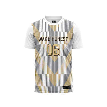 Wake Forest - NCAA Men's Soccer : Hosei Kijima Pattern White Jersey