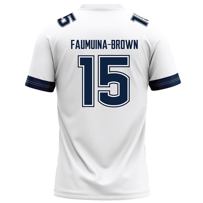 UConn - NCAA Football : Tui Faumuina-Brown White Jersey