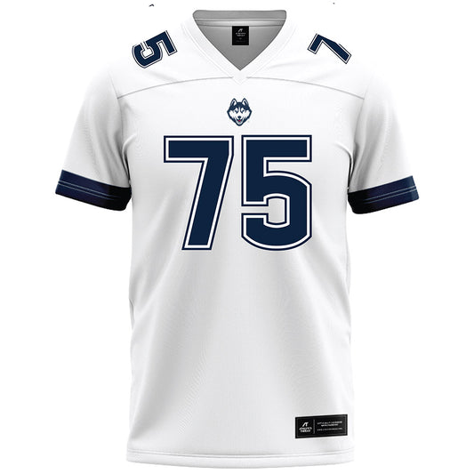 UConn - NCAA Football : Chase Lundt White Jersey