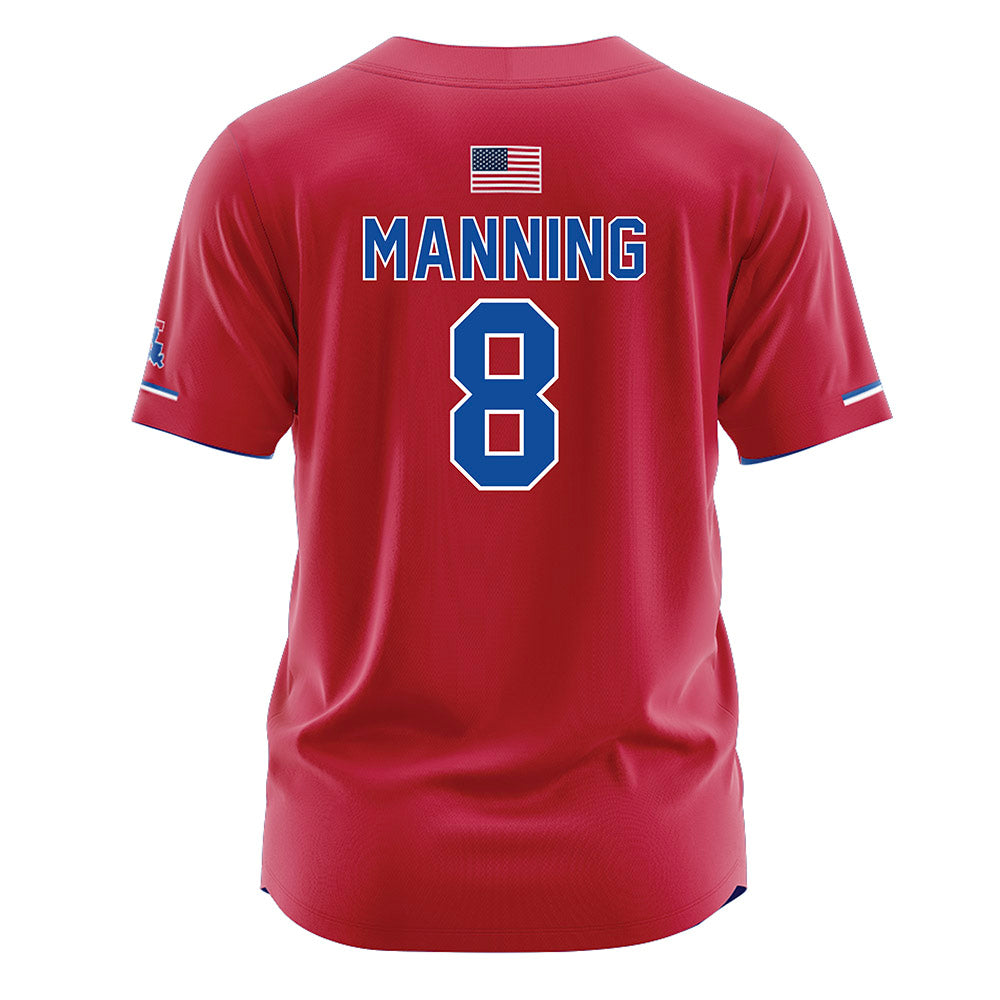 LA Tech - NCAA Softball : Jordyn Manning - Baseball Jersey