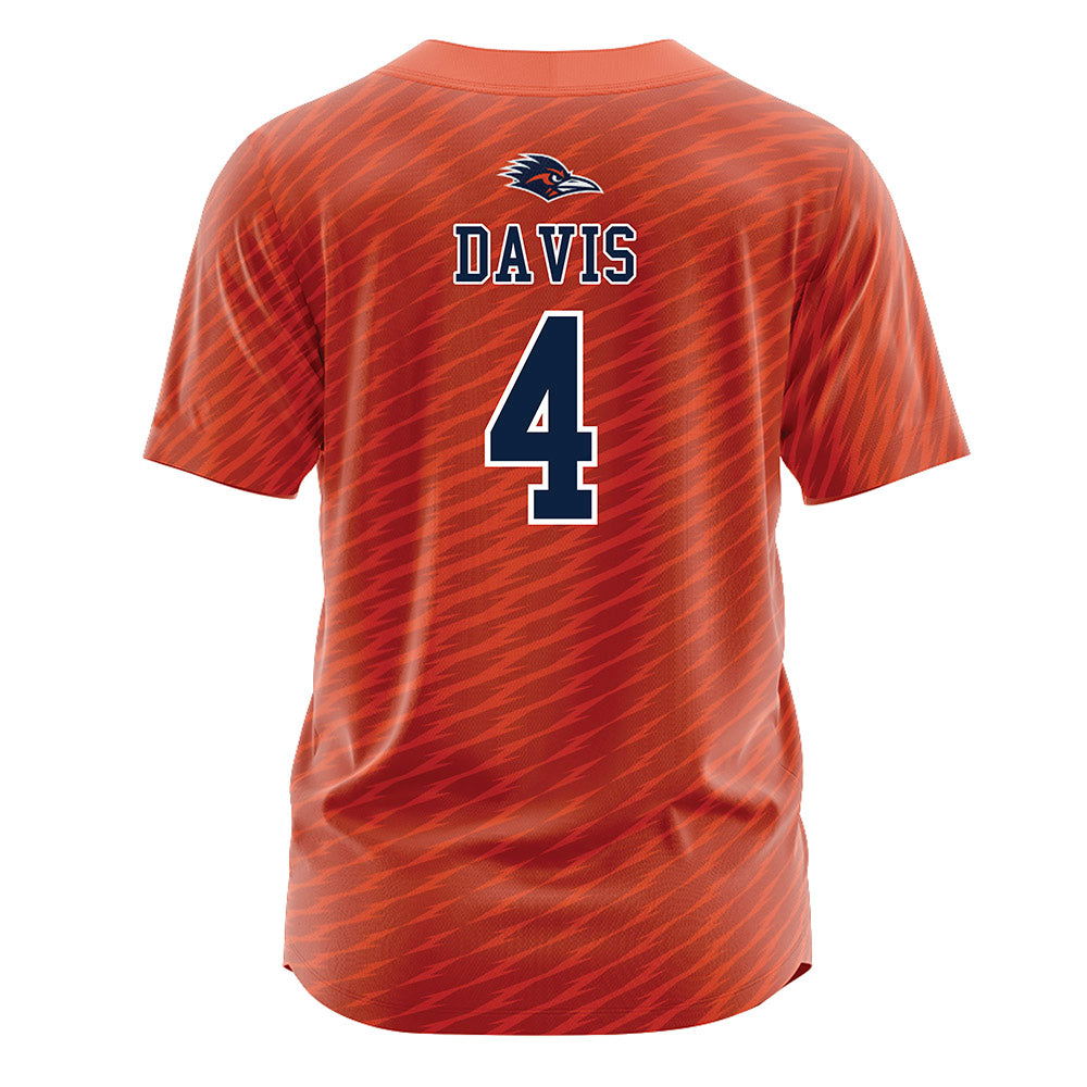 UTSA - NCAA Softball : Lindsey Davis - Baseball Jersey Orange