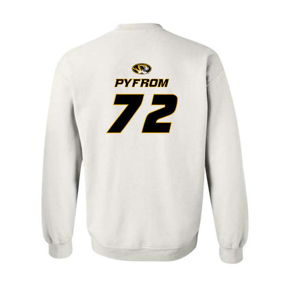 Missouri - NCAA Football : Caleb Pyfrom - Crewneck Sweatshirt Replica Shersey