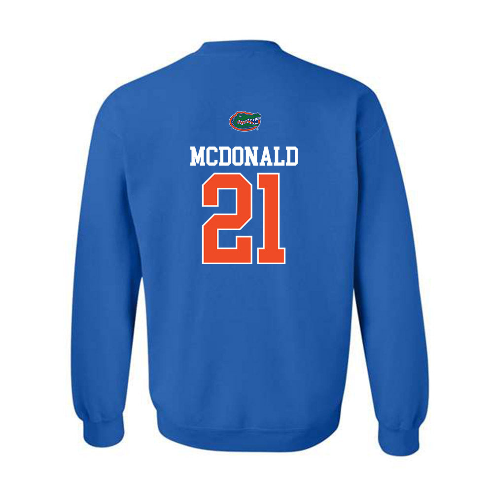 Florida - NCAA Baseball : Caden McDonald - Crewneck Sweatshirt Classic Shersey