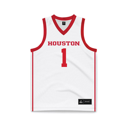 Houston - NCAA Men's Basketball : Jamal Shead - Basketball Jersey White