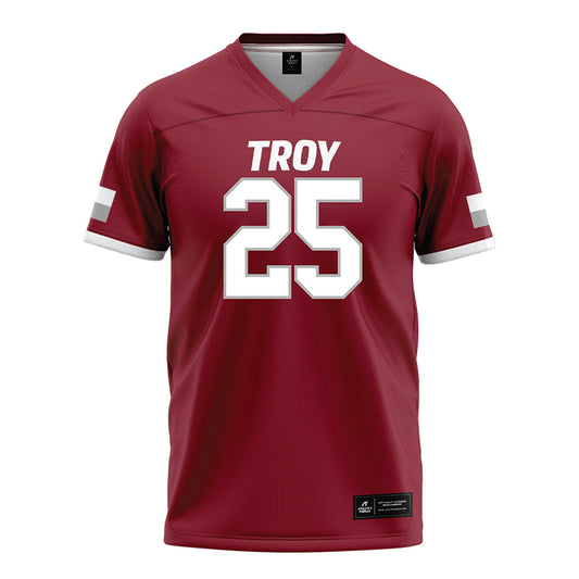 Troy - NCAA Football : Justin Powe Cardinal Jersey