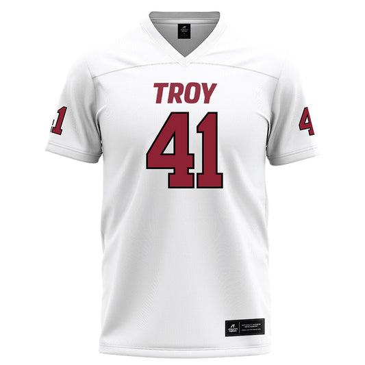 Troy - NCAA Football : Will Spain - White Jersey