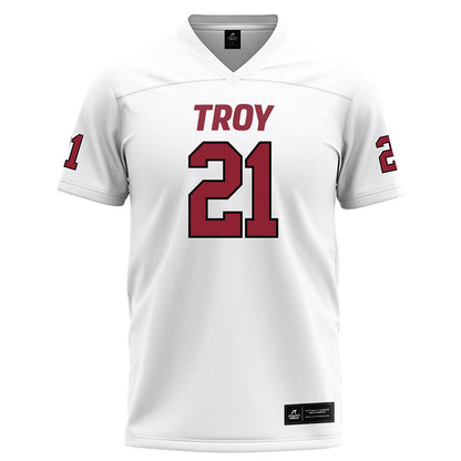 Troy - NCAA Football : Johntarius Green - White Jersey
