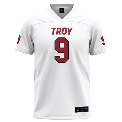 Troy - NCAA Football : William Crowder - White Jersey