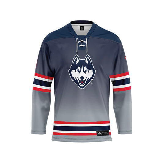 UConn - NCAA Women's Ice Hockey : Megan Warrener NCAA Women's Hockey Wolf Grey Jersey