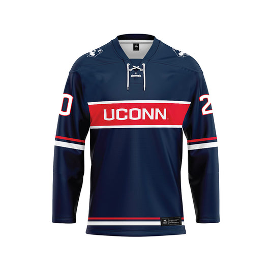 UConn - NCAA Women's Ice Hockey : Claire Peterson Navy Jersey