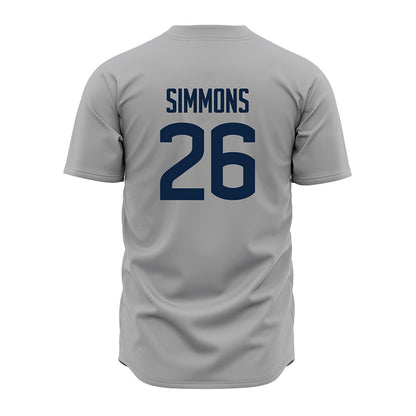 UConn - NCAA Baseball : Terrence Simmons - Baseball Jersey Gray