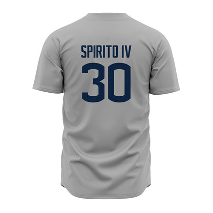 UConn - NCAA Baseball : Frank Spirito IV - Baseball Jersey Gray
